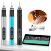 Leichtes Schleifwerkzeug für Jade Akku-Graviermaschinen Stift mit Bits, USB-wiederaufladbarer Mini-Elektrogravierer Ätzhandbohrer