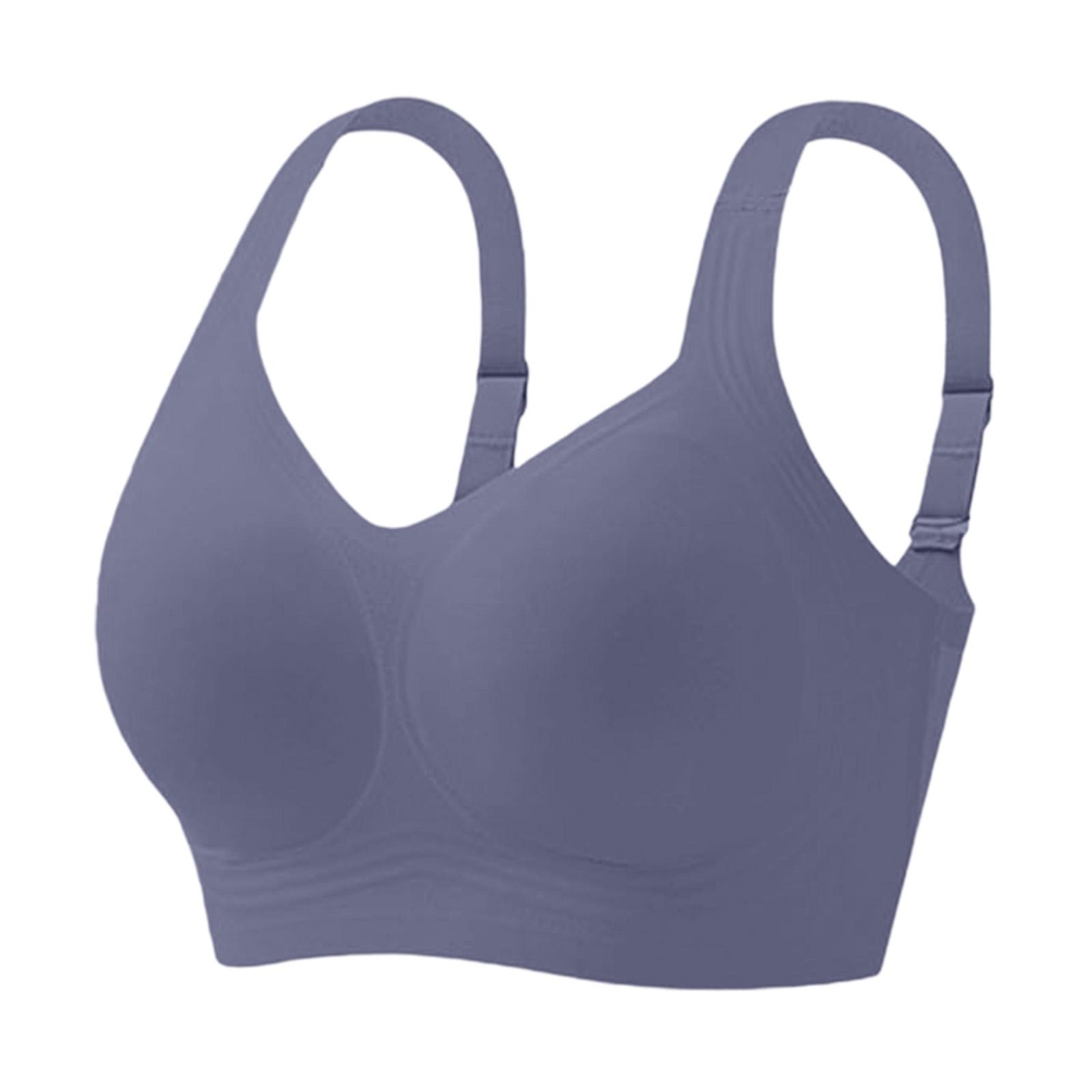 Seamless Wireless Bra for Women Comfortable Stretchy V Neck Soft Full Coverage Pullover Bralette with Wide Straps XL