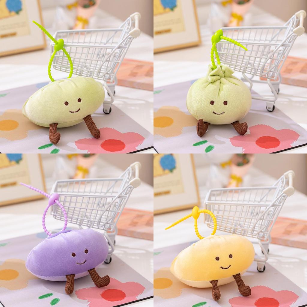 Plush Baozi Series Cute Dumpling Keychain With Pp Cotton Filling For Kids And Adults