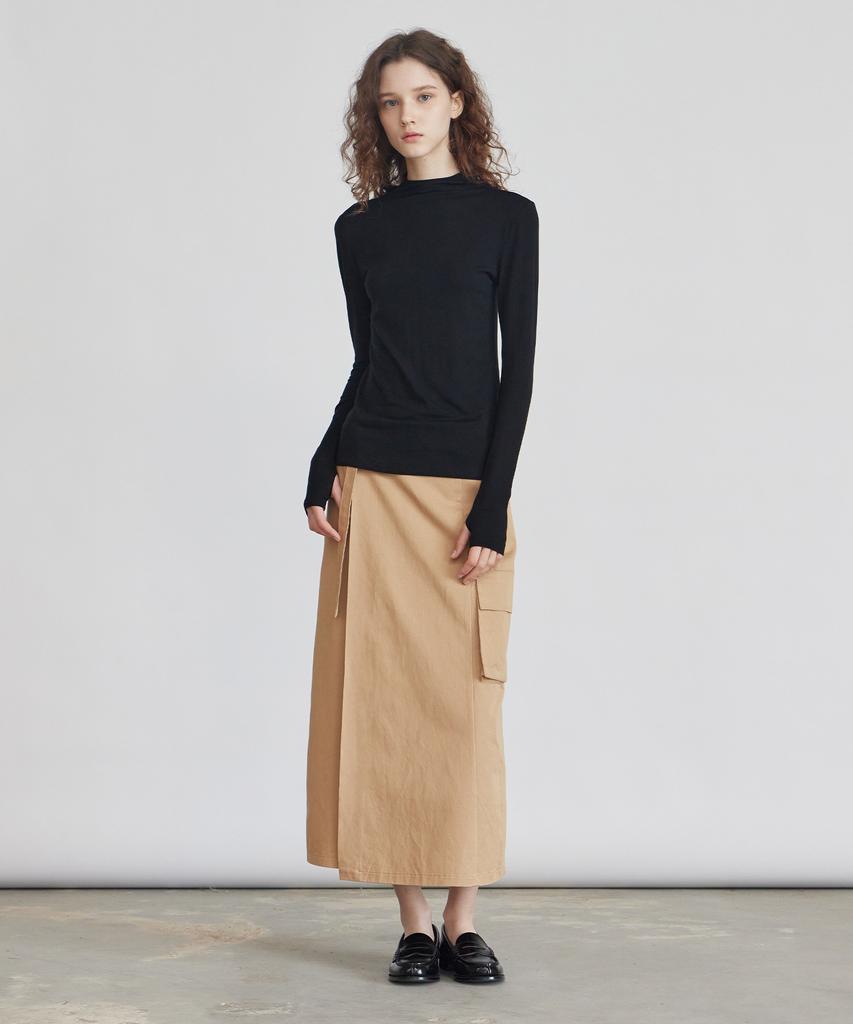 ITOV SEOUL Cargo Long Wrap Skirt Be