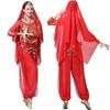 Women's Ethnic Long Sleeve Performance Set: Belly Dance Highlight Pants & Top