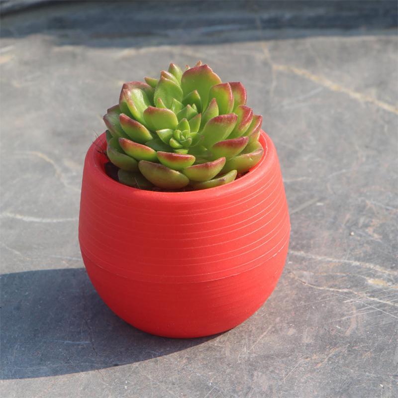 6 Packages Of Succulent Flower Pots Mini Stone Ball Pots Multi-Color Optional Thickened Resin Plastic Pots
