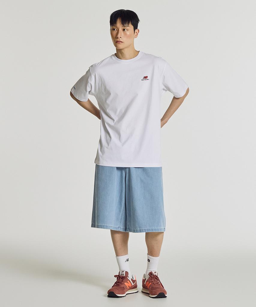 Nyuballanseu Nbneg31663 / Uni Sunny Rainy Lettering Short Sleeve T-Shirt (White)