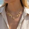 Bohemian Shell Starfish Scallopes Pendant Necklace For Women Ocean Series Seahorse Fish Coral Choker Beach Vacation Jewelry