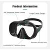 New Diving Mask Anti-Fog 180° View Lens Pure Soft Silicone Snorkeling Set Adjustable Snorkel Swim Training Glasses for Diving