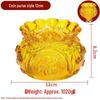 Crystal Treasure Bowl: Glazed Wealth Attraction Decoration for Living Room, Entryway, Shop Opening, and Housewarming Gift