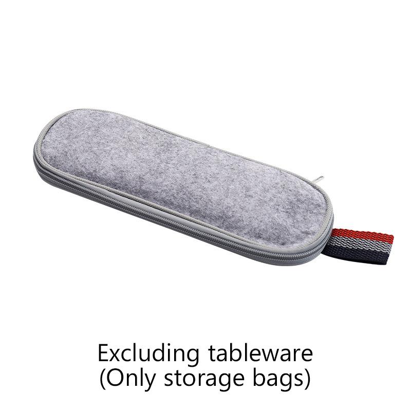 Cutlery Storage Bag Tableware Cloth Zipper Design Pouch Fork Spoon Chopsticks Office Camping Travel Utensil Carrying Case