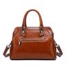 Genuine Leather Women Handbag Top Handle Shoulder Cross Body Bag Fashi Oil Wax Cowhide Purses and Handbags Messenger Tote Bags