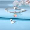 Original Copper Charms Luxury Pink Claw Print Pendant Beads Fit Bracelet Diy Women Making Delicate Gift