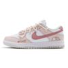 Nike Dunk Synthetic Leather, Artificial Leather Slip Resistant Cushioning Low top Skateboard Shoes Women's White Pink DD1503-103(Team44-)
