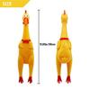 Yellow rubber squeaky chicken, screaming sound monster chicken, children's toy, pet toy, stress relief toy