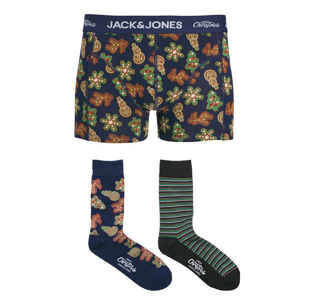 Боксеры и носки Jack & Jones Gingerbread Giftbox EU S