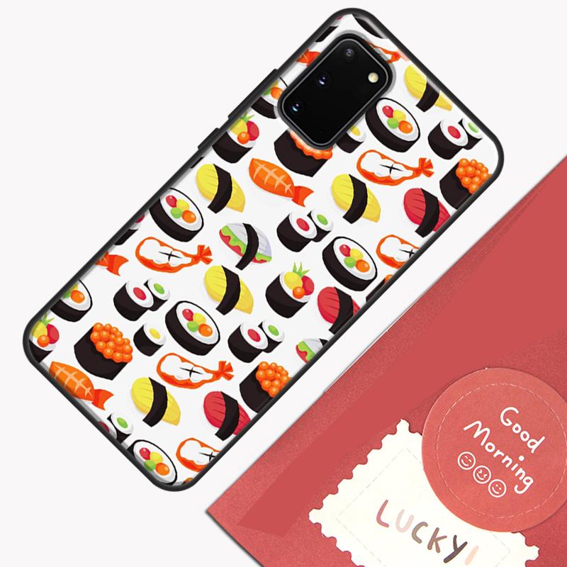 Kawaii Sushi Pattern Phone Case For Samsung Galaxy S26 S25 Ultra S20 S21 S22 S23 S24 S10 Plus S25 FE Cover Shell