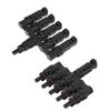 2Pcs Branch Connector 5 To 1 Photovoltaic Cable Connecting Pipe for Solar Energy Panel