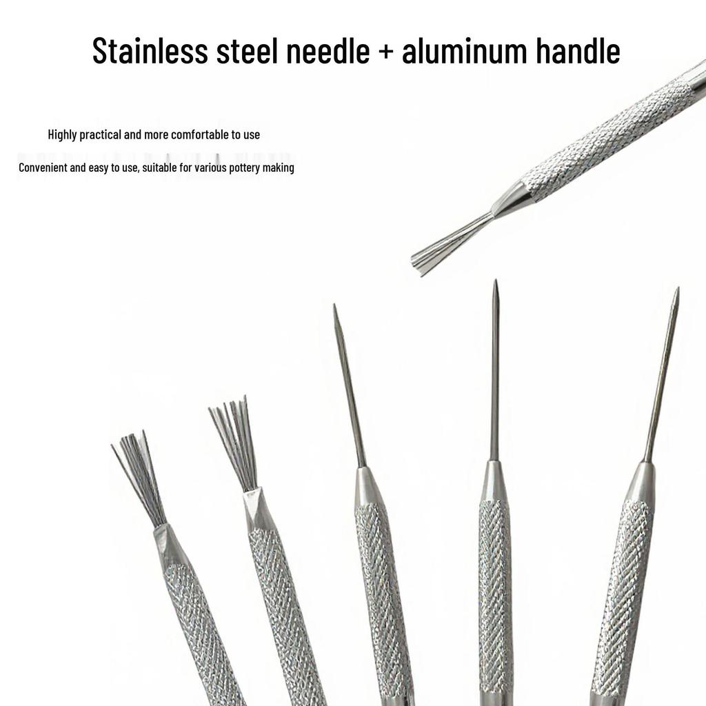 Seven-Piece Ceramic Clay Sculpting Needle Tool Set