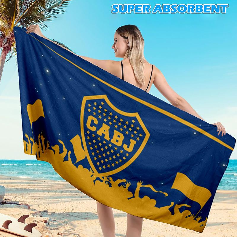 1PC Boca Juniors Crest Design Beach Towel, Microfiber Beach Towel, Perfect For Pool, Beach, Travel, Home Decor Beach Party Fan Gifts