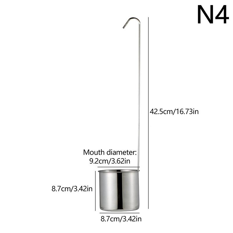 1Pc Stainless Steel Wine Measuring Cup Kitchen Bar Measuring Tools Sets For Sauce Oil Coffee Beer Scoop Ladle Spoon With Hook