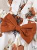 2022 Girls' Long Sleeve Top & Floral Overalls Three-Piece Set - Korean Spring/Autumn Style