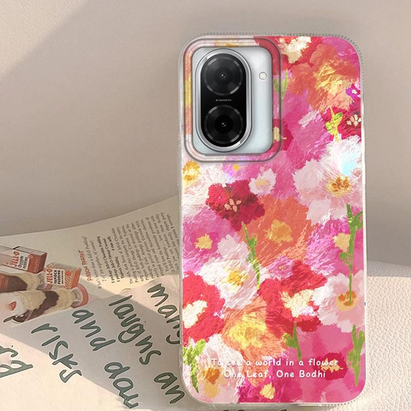 Summer Pink Flower Girls Case For Xiaomi Redmi 14C 13C 10 9A 9C Note 14 13 12 11 10S 9 8 Pro Plus A5 A4 A3 A2 A1 Fundas Cover