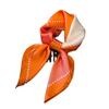 Silk Scarf Women'S Scarf 70Cm Square Scarf Simple Geometric Color Matching Shawl Foreign Style Versatile Scarf