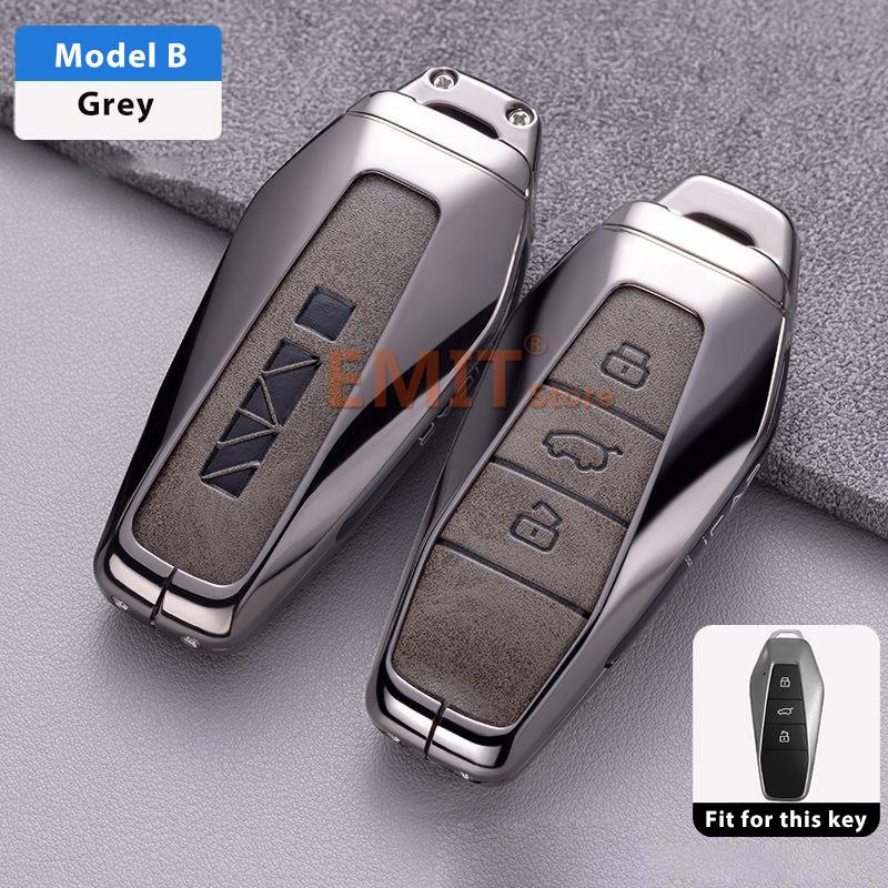 Zinc Alloy Car Key Fob Case for Chery  ICar 03 ICAR03 AIQAR EQ7 EQ5 EQ3 Remote Cover Shell Keychain Key Ring Holder Accessories Key Fob for Icar 03