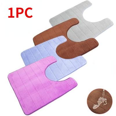 1PC U Non-Slip Absorbent Carpet Sink Toilet Mat Floor Carpet Mat Soft Mat Syf