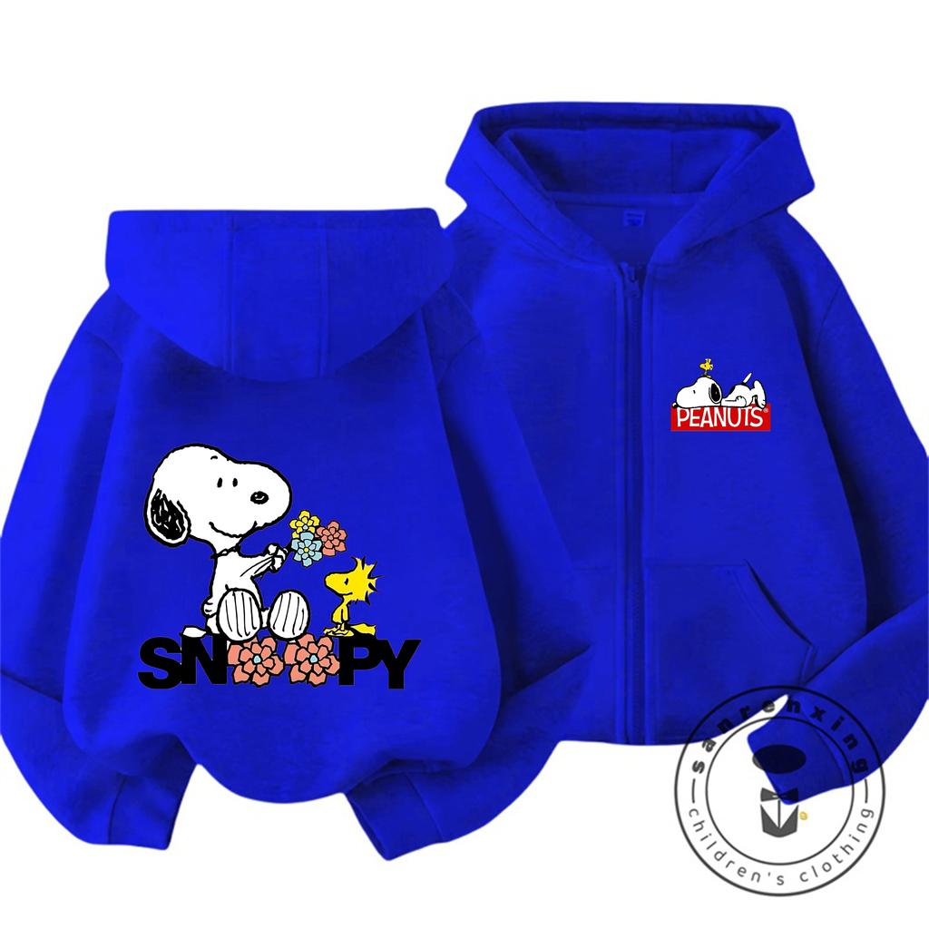 Boys Girls Cute Cartoon Zipper Hoodie Autumn Winter Trendy Fashion Street Style Kids Apparel