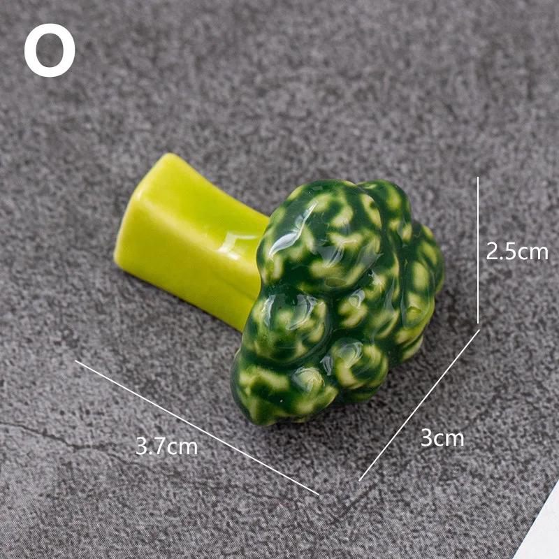 1pc Ceramic Chopstick Holder Japanese Vegetable Series Chopsticks Rack Fork Shelf Stand Kitchen Tableware Dining Table Decor