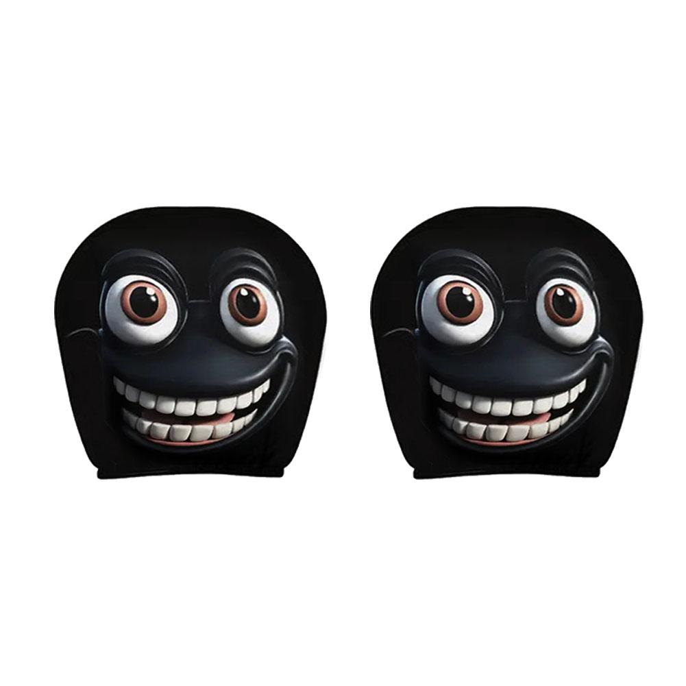 Funny Car Seat Mask Headrest Cover Full Face Car Interior Seats Halloween Decoration Funny Headrest Covers For Cars