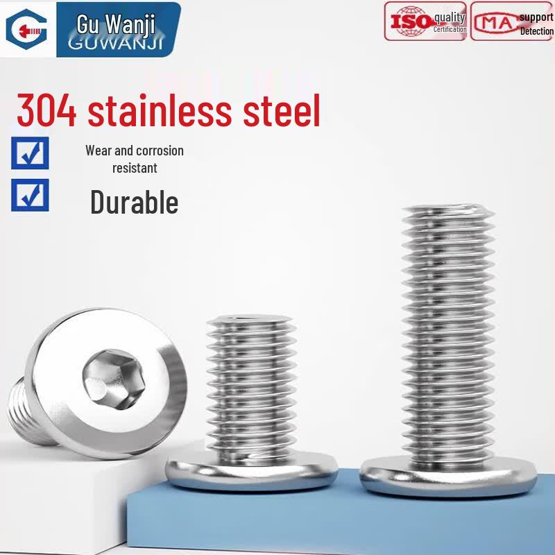 GUWANJI 304 Stainless Steel Flat Head Hex Screws