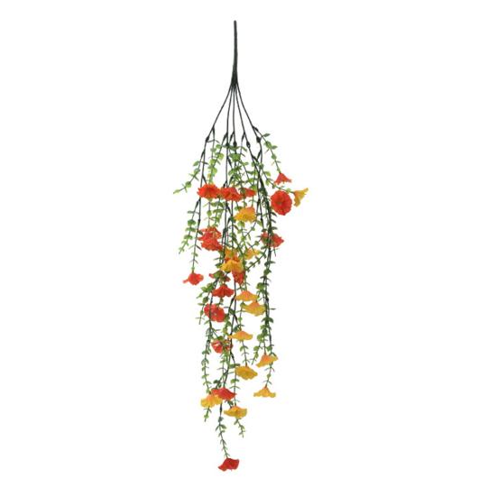 Hanging Artificial Morning Glory UV Resistant Fake Flower Indoor Outdoor Garden Porch Patio Wall Hanging Faux Flower Decoration