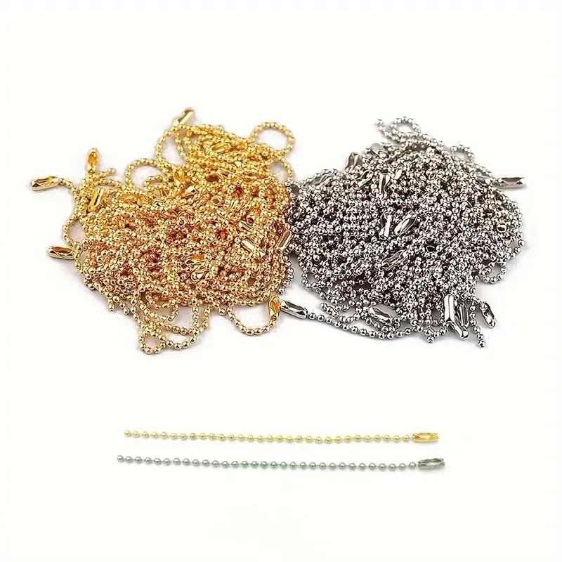 100 Bucăți 10Cm DIY Lanțuri cu Mărgele Sferice Chei Etichete Păpuși Etichetă de Mână Conector Pentru Realizarea Bijuteriilor Accesorii Pandantiv