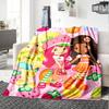 1pc Princess Strawberry6 Blanket, Gift, for Men and Women, Soft Blanket, Good for Sofa Bed Couch Travel, Lightweight Flannel Blanket