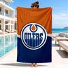 Edmonton Oilers Emblem Beach Towel, Super Soft Microfiber, Perfect Gift for Her/Him, Birthday, for Pool, Beach, Travel, Decor Beach Party