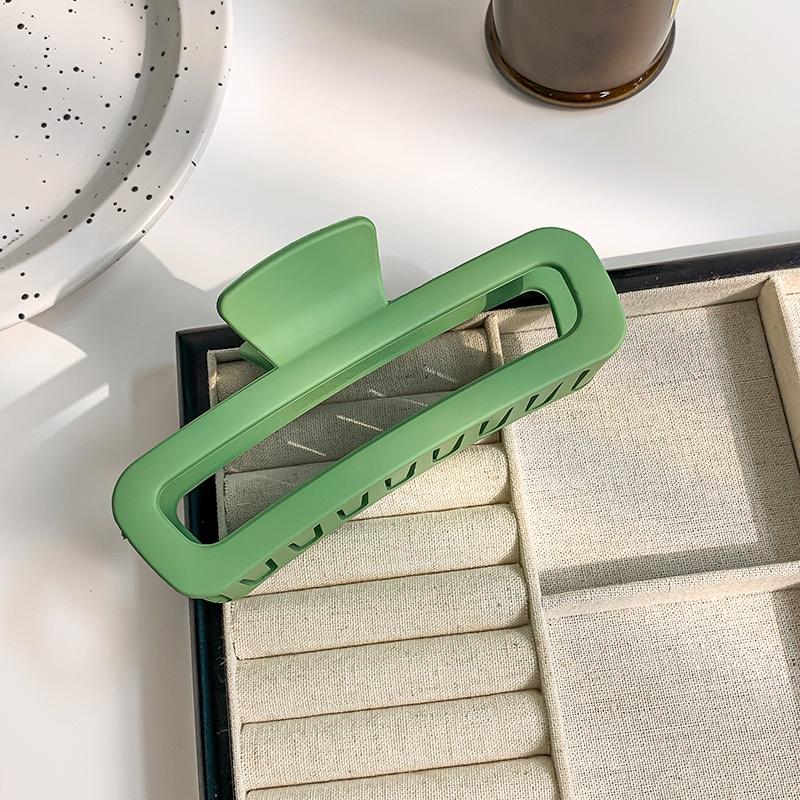 Frosted simple square shark clip back head Pan hair grab clip advanced sense hair accessories