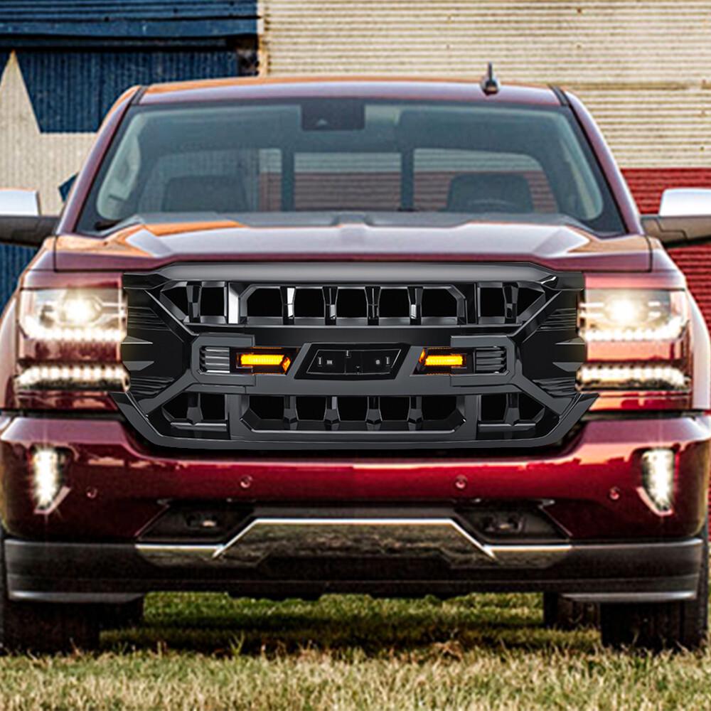 Modified Tomahawk Style Grille for 2016-2018 Chevrolet Silverado 1500 Pickup Truck