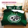 Maccabi Haifa FC Pattern Bedding Home Decoration Birthday Gift ( 1 duvet cover + 2 pillowcase, without core),fan merchandise.