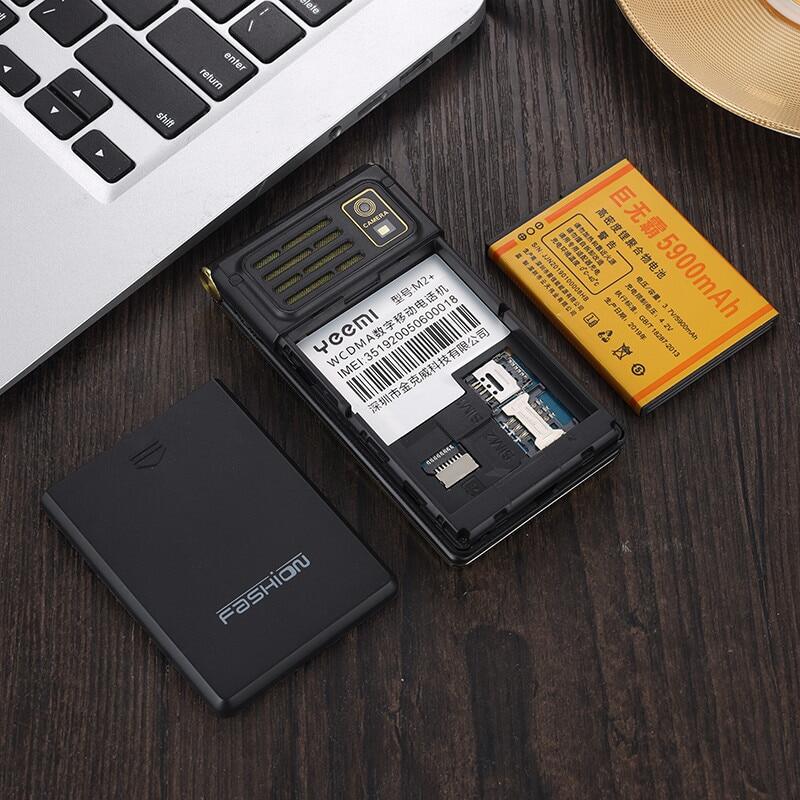 YEEMI M2+ 4G LTE Flip Cellulare 2.84 pollici Doppio Schermo Grandi Lettere Vibrazione Bluetooth Lettore MP3 1800mAh Dual SIM Cellulare