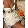 Summer European and American Style Slim Fit Strap Sexy A-line Hip Hugging Skirt for Women