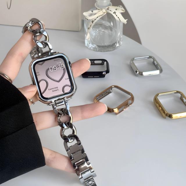 Apple S12 Electroplated Hollow Protective Watch Case for Apple Watch Series 12
