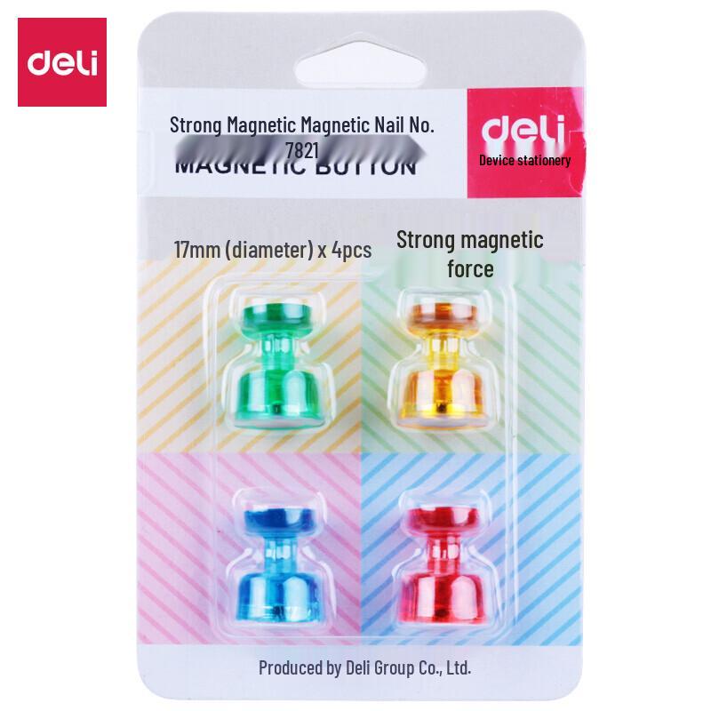 Deli 7821 Magnetic Glass Whiteboard Push Pins