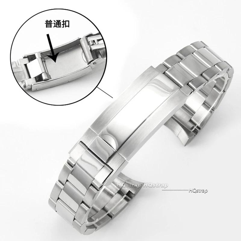 For Rolex SUBMARINER DAYTONA Watch Band Strap Fine-Tuning Pull Button Clasp 316L Stainless Steel Bracelet Watchbands 20mm 21mm