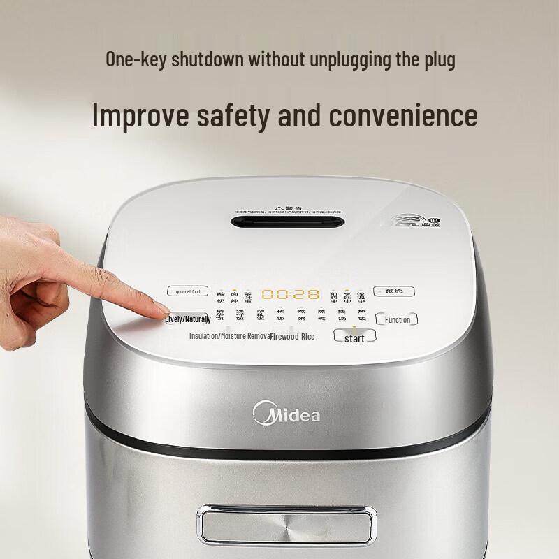 Midea 4L IH Electric Rice Cooker with Ceramic Pot CN plug (adapter included)