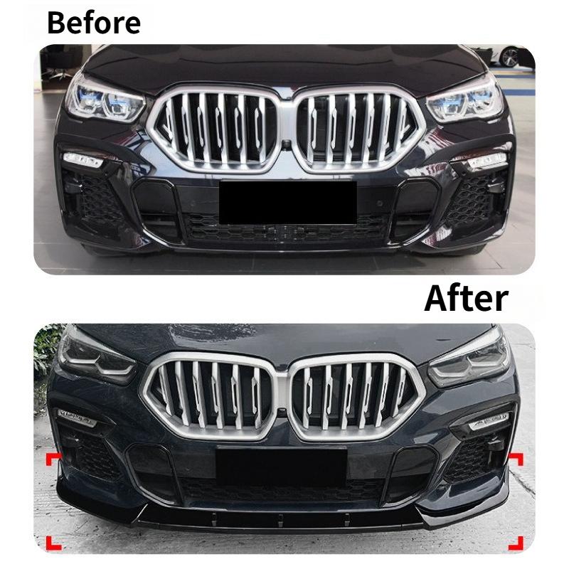 Przednia dokładka Splitter Zderzak Zestaw karoseryjny Do BMW X6 G06 Przed liftingiem M Sport 2019-2022 Akcesoria do modyfikacji stylizacji zewnętrznej