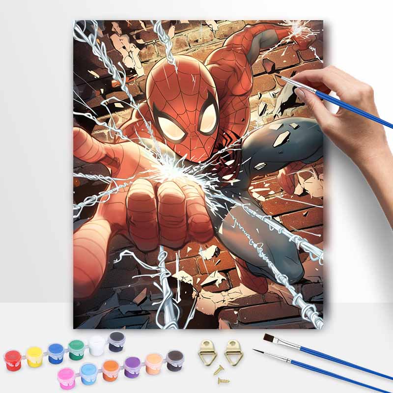 Disney SpiderMan digital oil painting art kit DIY handmade home decoration gift