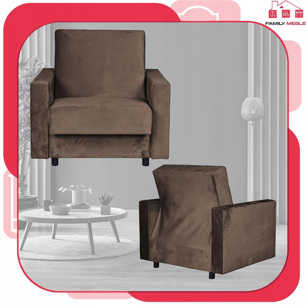 Alicja Reclining Armchair with Sleeping Footrest and Storage Family Meble