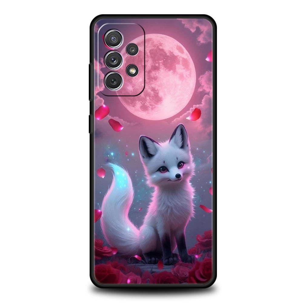 Red Fox Phone Case for Samsung Galaxy A55 A35 A17 A07 A15 A13 A25 A51 A71 A72 A73 A32 A52 A52S A41 5G Soft TPU Shell Fundas Capa