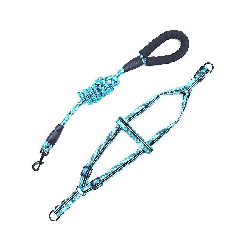 

Shuangyu Pet Supplies Dog Breast Strap Adjustable Reflective Hand Holding Rope Dog Chain Medium Large Dog Dog Leash Wholesale S-1.0 chest strap Light blue