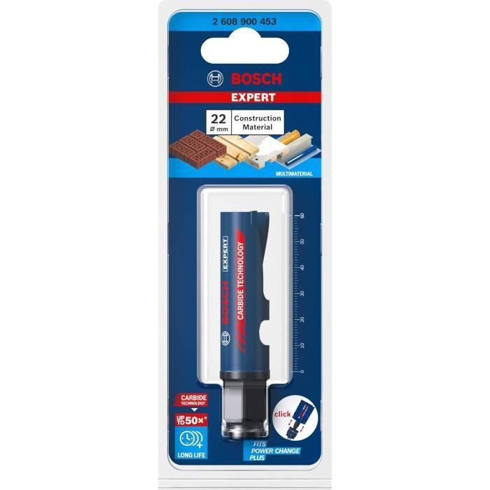 Scie Trépan - Bosch - EXPERT Construction Material - Ø 22 Mm - Longue Durée - Pour Matériaux Durs