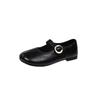 French retro Mary Jane shoes women's autumn and winter new one-word buckle soft-soled flat shoes comfortable and versatile single shoes